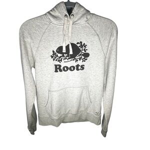 Roots Women’s Gray Hoodie Kangaroo Pocket Size Small